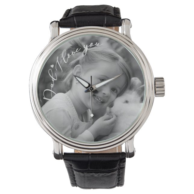 VATER I LIEBE FOTO ARMBANDUHR (Vorderseite)