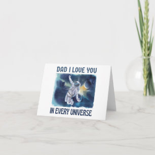 Vater I Liebe Sie in jedem Universum Vatertagskart Karte