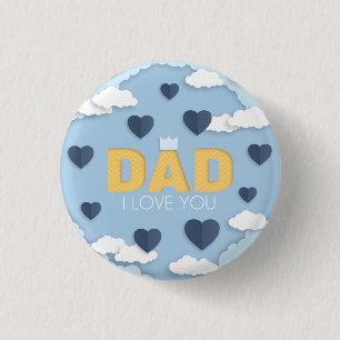 Vater I Liebe Sie, Vatertagsgeschenk Button