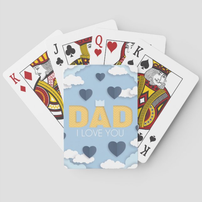 Vater I Liebe Sie, Vatertagsgeschenk Spielkarten (Rückseite)