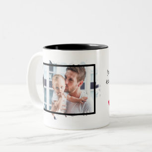 Vater, ich bin dein Lieblingskind, Custom Foto Fun Zweifarbige Tasse