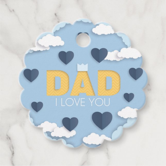 Vater, ich Liebe dich, Vater Geschenkanhänger (Vorderseite)