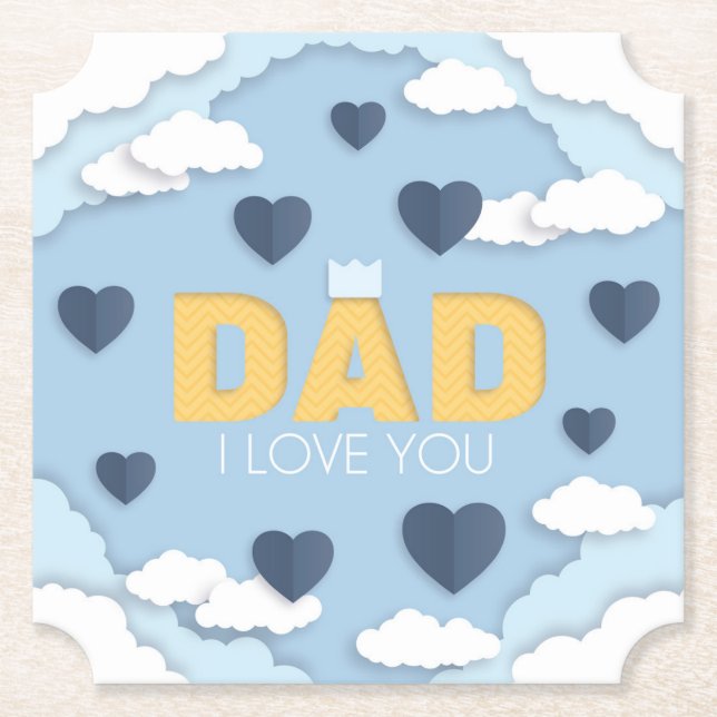 Vater, ich Liebe dich, Vater Untersetzer (Vorderseite)