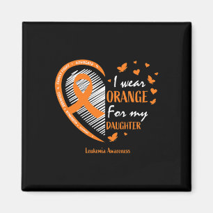 Vater ich trage Orange für meine Tochter Leukämie Magnet