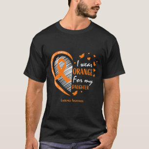 Vater ich trage Orange für meine Tochter Leukämie T-Shirt