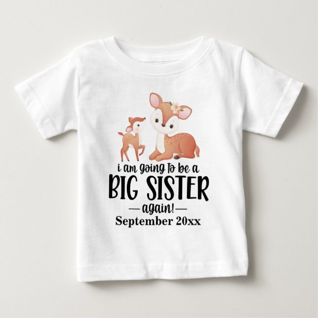 Vater, ich werde wieder eine große Schwester! Baby T-shirt (Vorderseite)