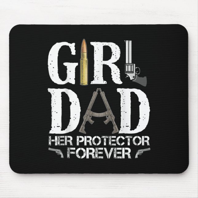 Vater Ihr Beschützer Forever Daddy Funny Vathday Mousepad (Vorne)