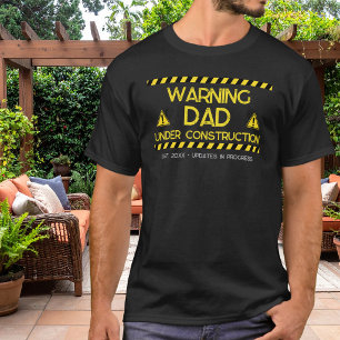Vater im Bau Vorsicht Zone Gegründet Jahr T-Shirt