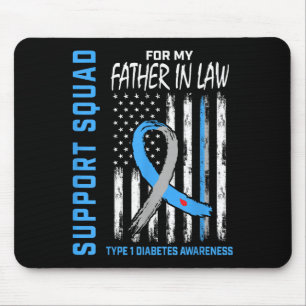 Vater im Gesetz Typ 1 Diabetes Shirt Flag Unterstü Mousepad