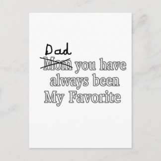 Vater immer mein Lieblings-Funny Joke-Tag Postkarte