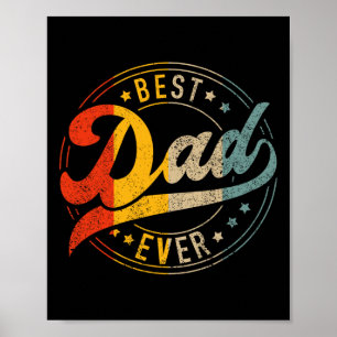 Vater immer Vintage Farben Retro Väter Tag Geburts Poster
