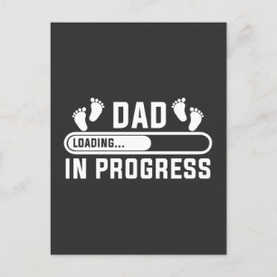 Vater in Arbeit Erster Mal lustiger Vater Postkarte