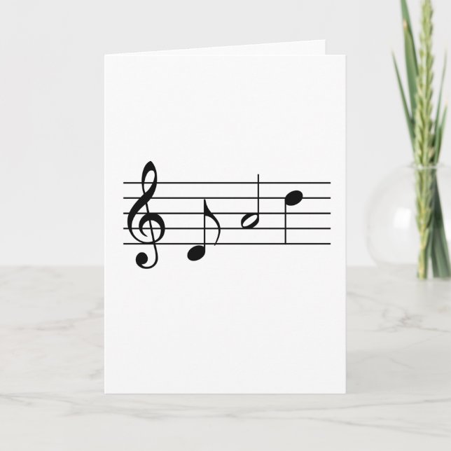 Vater in Musiknoten geschrieben Karte (Vorderseite)