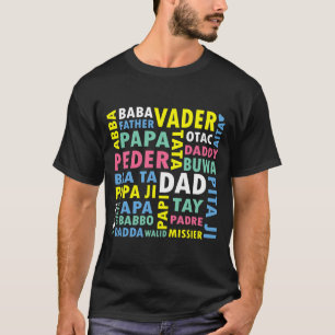 Vater in verschiedenen Sprachen Geschenk für Vate T-Shirt