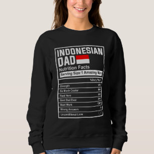 Väter Indonesischer Vater Nährwertangaben Vatertag Sweatshirt