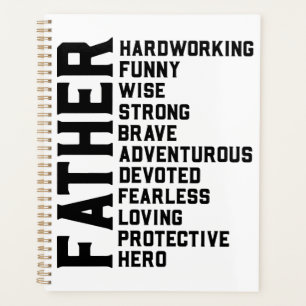 Vater inspiriert motivierend positive Visionen Planer