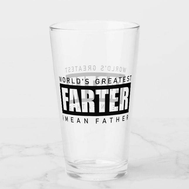 Vater ist die weltgrößte Wortart Glas (Vorderseite)