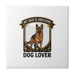 Vater ist großartig Hunde Liebhaber Deutscher Schä Fliese