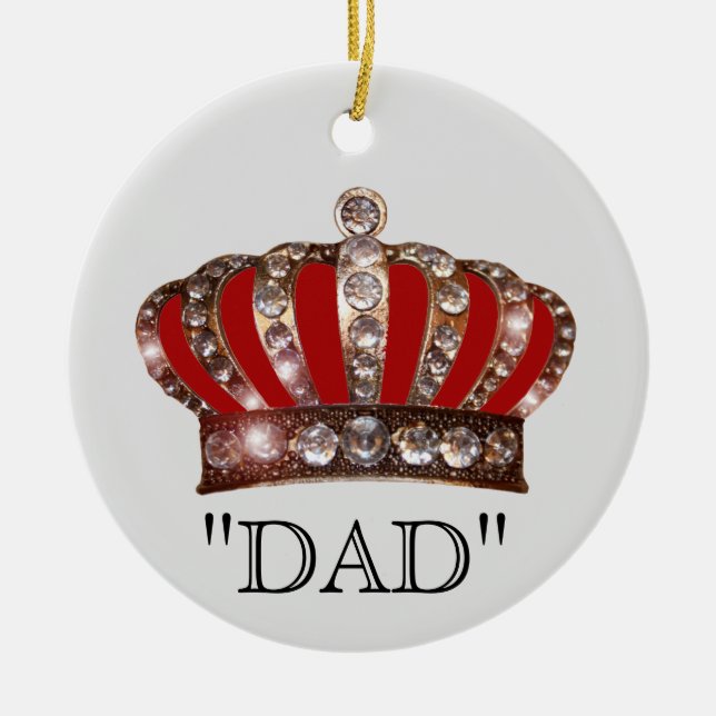 Vater ist "KING" Keramik Ornament (Vorne)