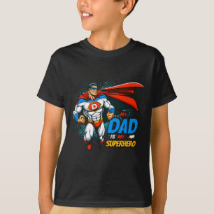 Vater ist mein Superhelden Kinder Cooles Comic des T-Shirt