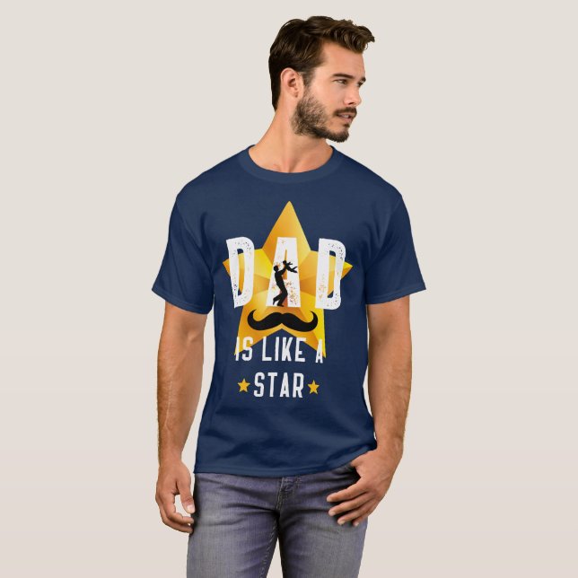 Vater ist wie ein Stern T-Shirt (Vorne ganz)