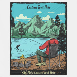 Vater ist wieder zum Angeln und Campen gefahren ma Fleecedecke