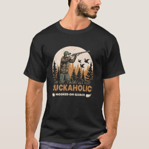 Vater Jäger Duckaholic süchtig nach Quack-Entenjag T-Shirt