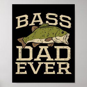 Vater je Fischen Fischer Fathers Day Vater Gi Poster