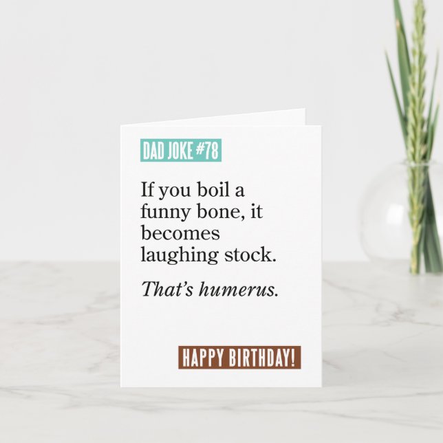 Vater Joke Boiled Funny Bone/Laughing Stock/Humeru Karte (Vorderseite)