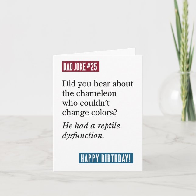 Vater Joke Chameleon / Eine Reptilienfunktionsstör Karte (Vorderseite)