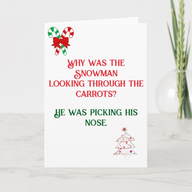 Vater Joke entwarf Weihnachtskarte Karte (Vorderseite)