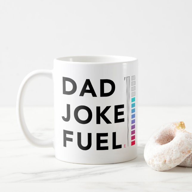 Vater Joke Fuel Meter Funny Vathers Day Kaffeetasse (Mit Donut)