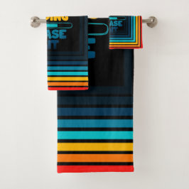 Vater Joke Loading Bitte warten Text Design Badhandtuch Set