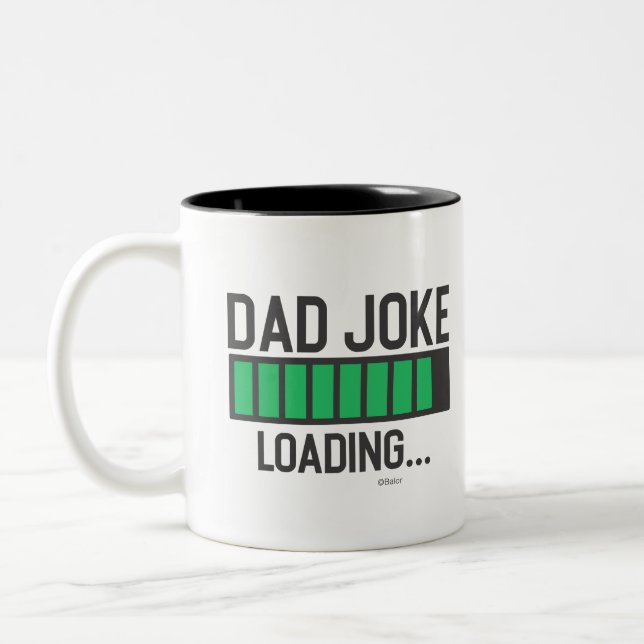 Vater Joke Loading... Zweifarbige Tasse (Links)