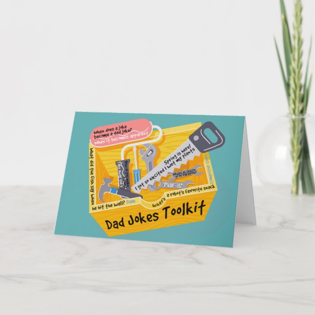 Vater Joke Toolkit Card, Vathers Day Card Vater Bi Einladung (Vorderseite)