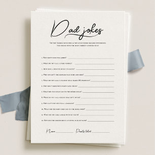 Vater Jokes Baby Showspielkarten Einladung