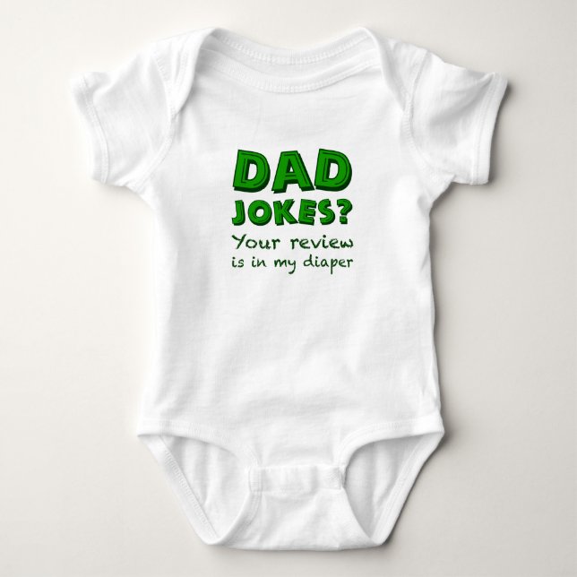 Vater Jokes? Deine Rezension ist in meinem Windeln Baby Strampler (Vorderseite)
