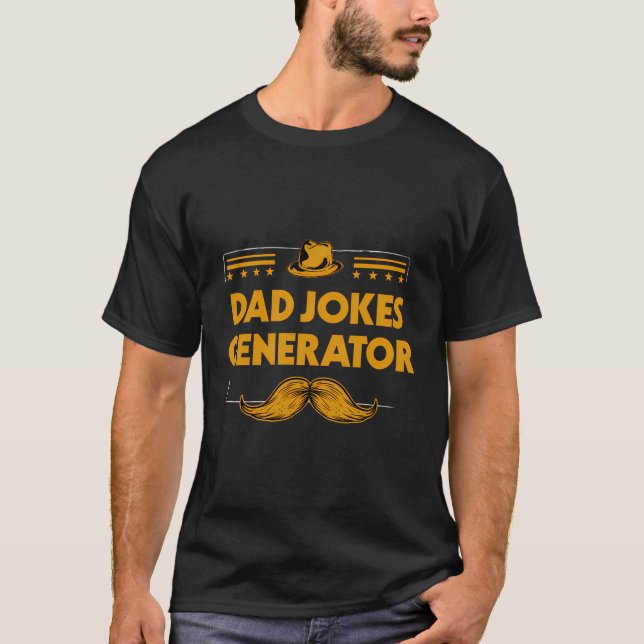 Vater Jokes Generator Cool Daddy Chill Father Funn T-Shirt (Vorderseite)