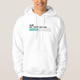 "Vater Jokes Loading.." pixelförmiger Typografie-V Hoodie