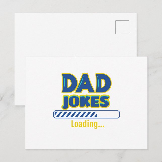 Vater Jokes Loading Postkarte (Vorne/Hinten)
