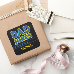 Vater Jokes Loading Quadratischer Aufkleber