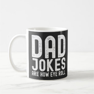 Vater Jokes sind, wie Eye Roll Funny Vathers Tag Z Kaffeetasse