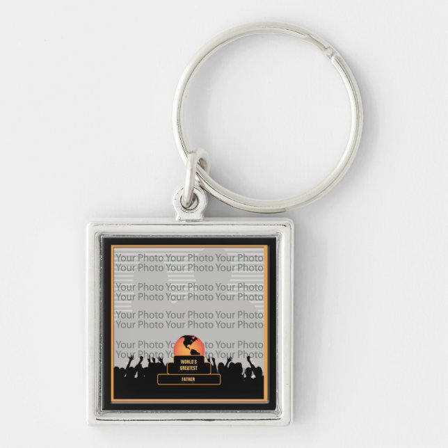 Vater jubelt den Besten Schlüsselanhänger der Welt (Vorne)