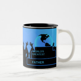 Vater jubelt die Beste Tasse der Welt 2