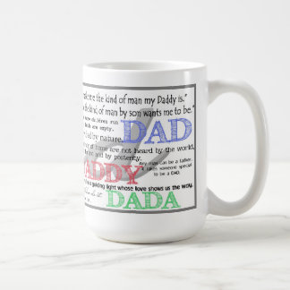 Vater-Kaffee-Tasse mit Zitaten Kaffeetasse