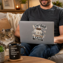 Vater-Katze-Kaffee-Und-Katzen-Funny-Laptop