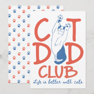 Vater-Katzen-Club-Party-Einladungskarte Einladung