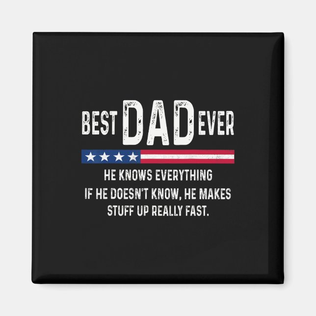 Vater kennt alles Funny Vathers Day Dada F Magnet (Vorne)
