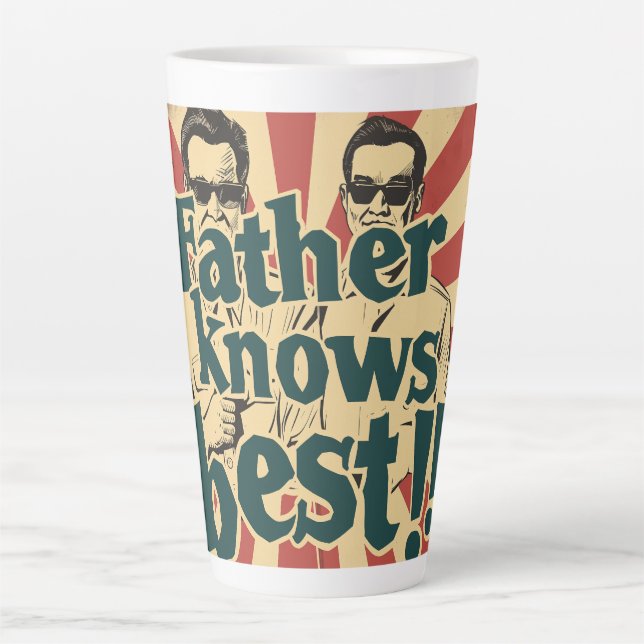 Vater kennt beste digitale Kunst Milchtasse (Vorderseite)