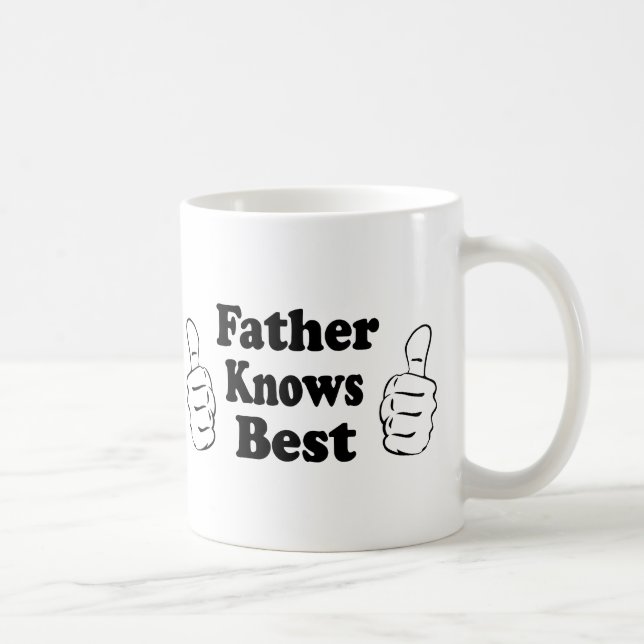 Vater kennt Bestes. Entwurf für Vatis, Großväter Kaffeetasse (Rechts)